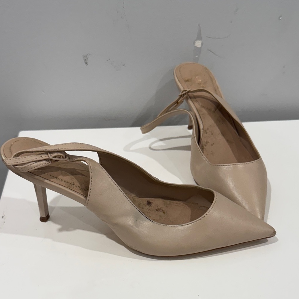 Elegant Cream Slingback Heels